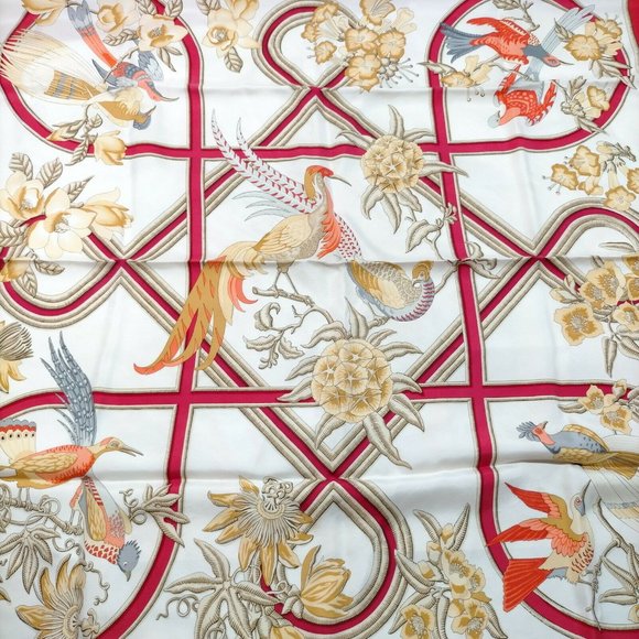 Hermes Accessories - Hermes Scarf Multi Color Silk Satin Multi Color Silk Satin